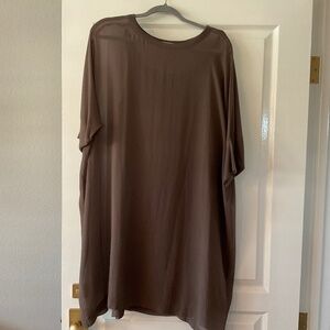 Milk chocolate Eileen Fisher Tunic with attached under tank, S/P